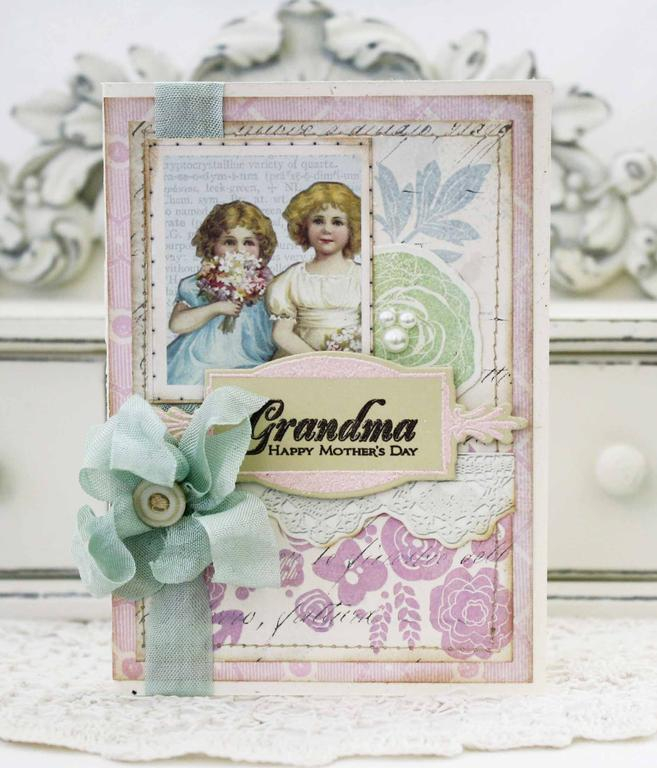 Papertrey Ink Supplies Used:<br />
Stamps:<br />
Boutique Borders:  Mother, Cutting Garden,...