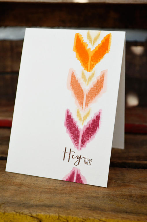 {Hey, There} card<br />
<br />
Stamps - Irresistibly Ikat<br />
Ink - Autumn Rose, Melon...