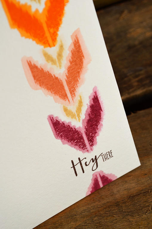 {Hey, There} card<br />
<br />
Stamps - Irresistibly Ikat<br />
Ink - Autumn Rose, Melon...