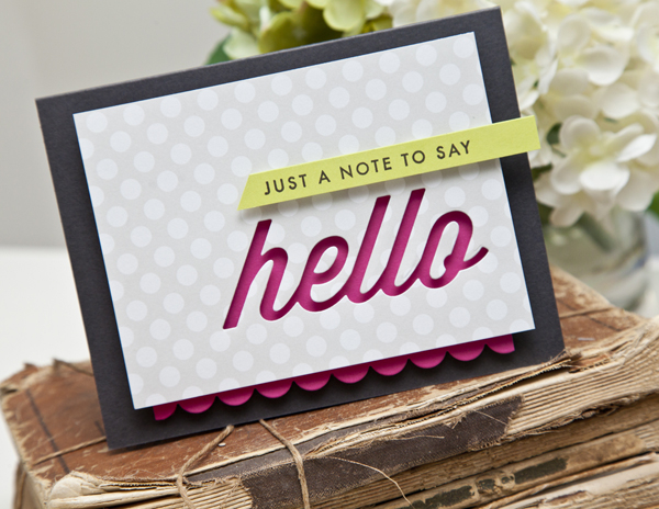 Supplies<br />
<br />
Stamps: Wonderful Words: Hello<br />
Ink: Smokey Shadow<br />...
