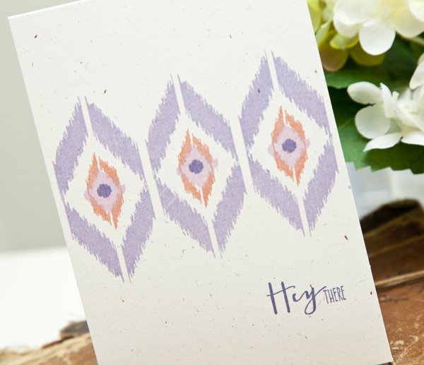 Supplies<br />
<br />
Stamps: Irresistibly Ikat<br />
Ink: Winter Wisteria, Melon Berry, Plum...