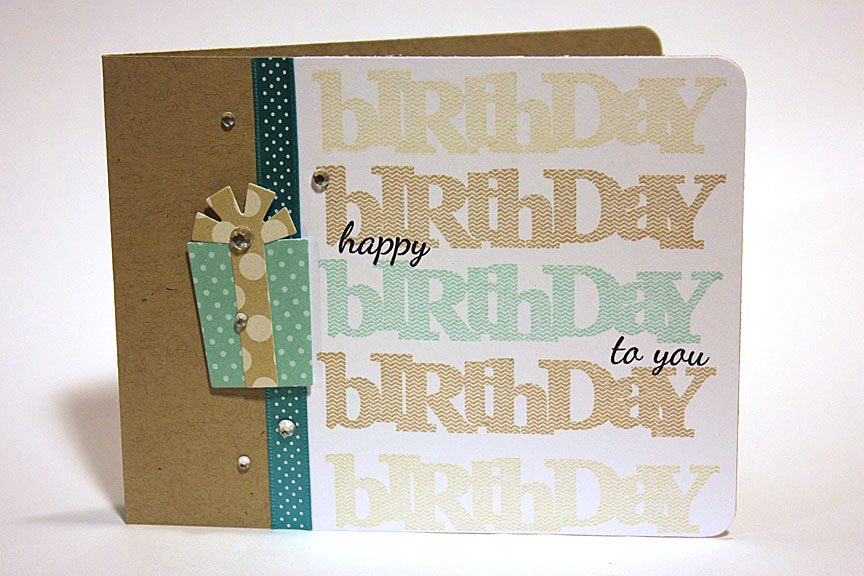 size: 5 1/2&quot; x 4 1/4&quot;<br />
<br />
stamps: Wonderful Words: Birthday<br />
<br />...