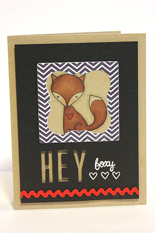 size: 4 1/4&quot; x 5 1/2&quot;<br />
<br />
stamps: Hello, Foxy, Fabulous Frames<br />
<br...