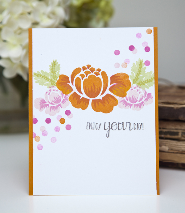 Supplies<br />
<br />
Stamps: Rosie Posie, Rosie Posie Step 2, Mini Blooms<br />
Inks: Orange...