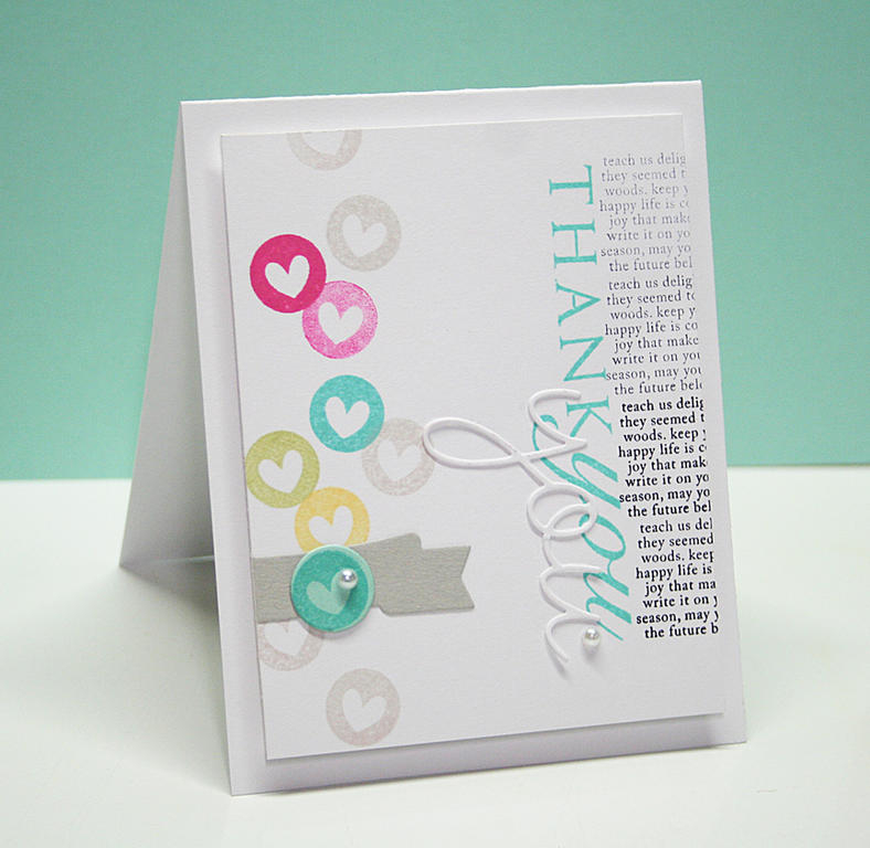 STAMPS: Bountiful Banners, Think Big Favorites #4, Background Basics: Text Style<br />
INK:...