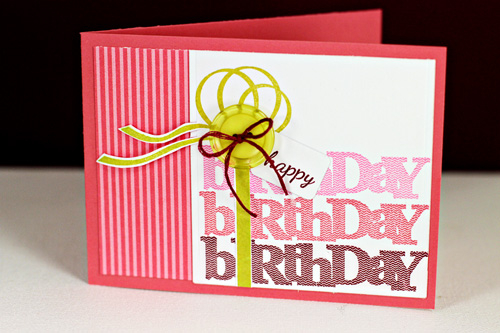 Stamps: Wonderful Words, Ribbons &amp; Bows<br />
Cardstock: Stamper&#039;s Select White, Berry...