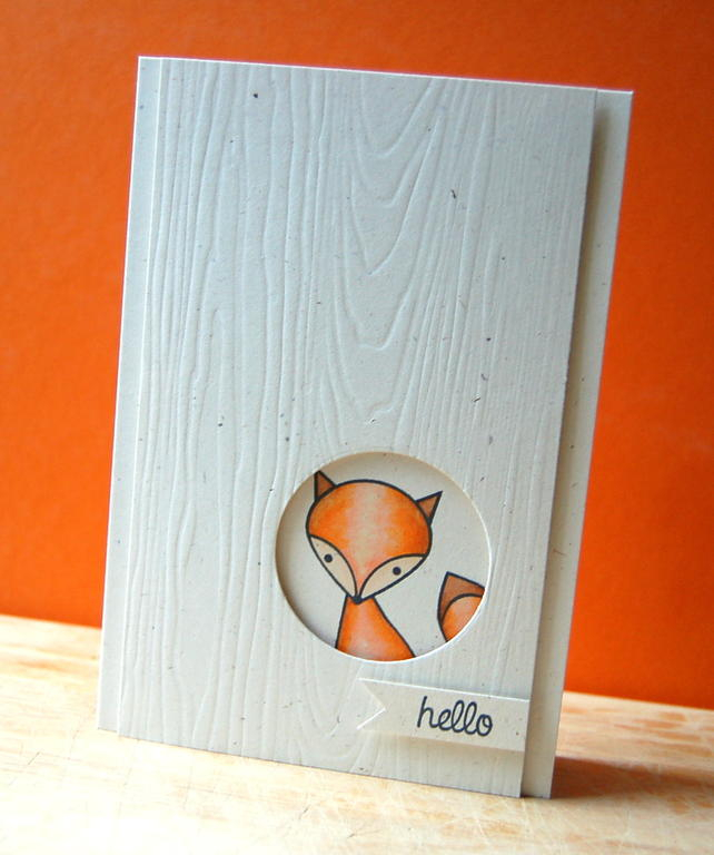 Cardstock: rustic cream<br />
Stamps: Foxy Friend<br />
Ink: black<br />
Dies: Limitless...