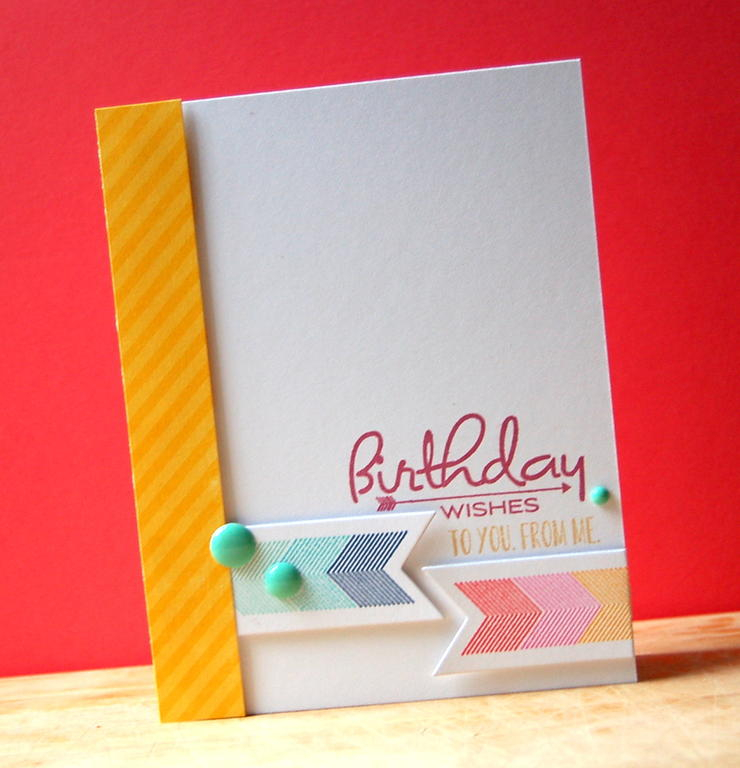 Cardstock: white<br />
Patterned paper: Echo Park (Stripes &amp; Dots collection)<br />...