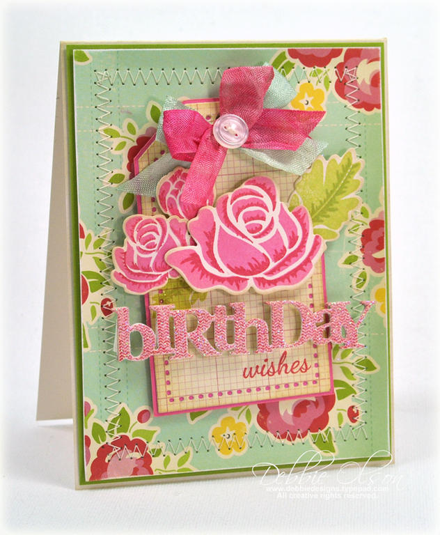 Stamps: Wonderful Words: Birthday, Rosie Posie, Rosie Posie Step Two<br />
Cardstock: Hibiscus...