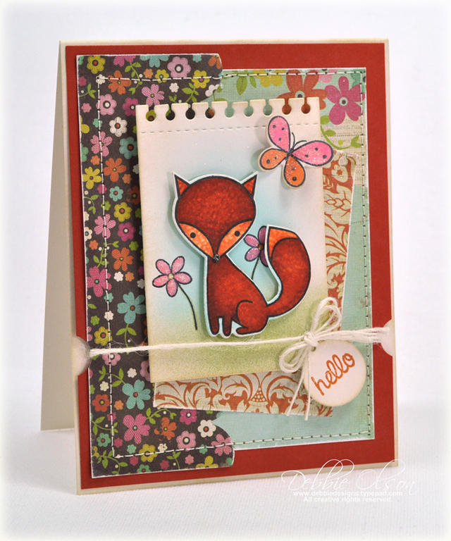 Stamps: Hello Foxy<br />
Cardstock: Terracotta Tile, Vintage Cream<br />
Ink: Memento Tuxedo...