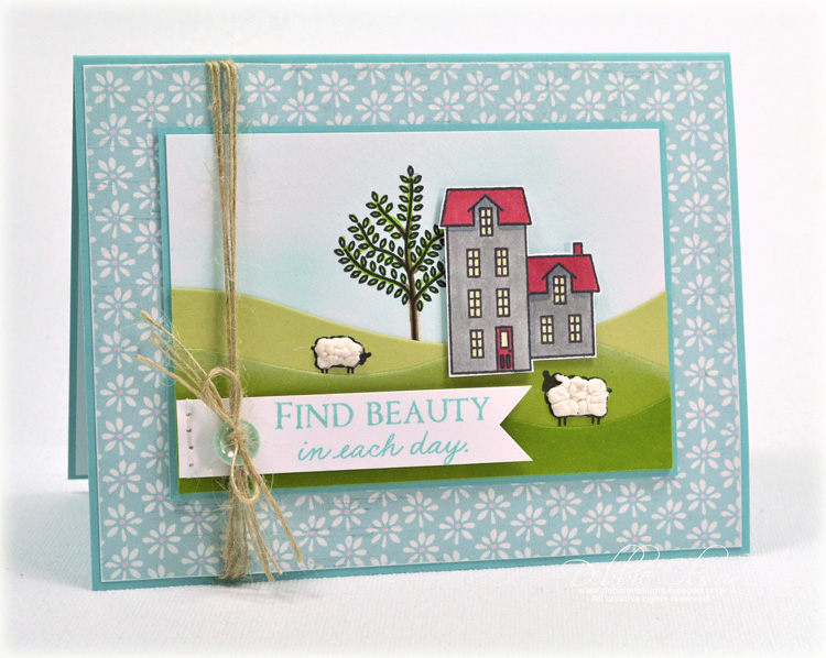 Stamps: Spring Hills<br />
Cardstock: Stampers Select White, Hawaiian Shores, Spring Moss,...