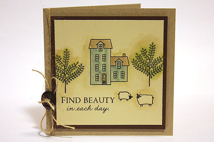 size: 4 1/4&quot; x 4 1/4&quot;<br />
<br />
stamps: Spring Hills<br />
<br />
ink: Black...