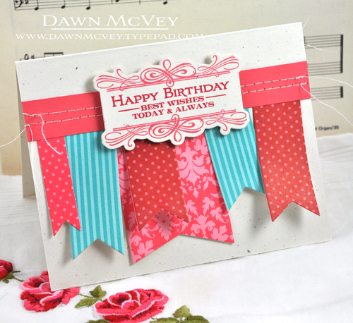 Paper: rustic cream, berry sorbet/pure poppy/hawaiian shores pattern packs<br />
Stamps:...