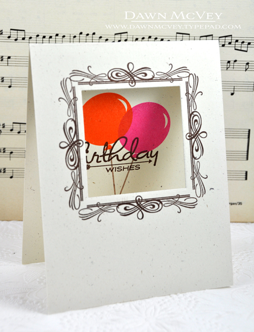 Paper: rustic cream<br />
Stamps: Boutique Borders: Birthday, Birthday Style<br />
Ink: dark...