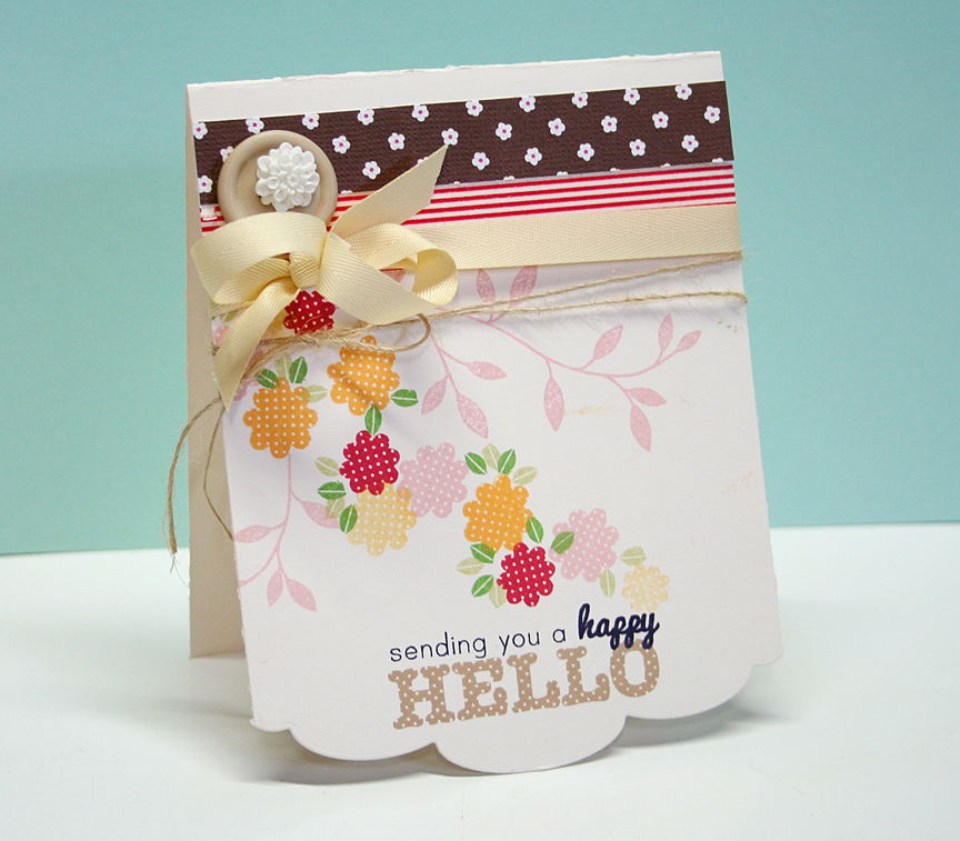 STAMPS: Polka Dot Parade #2, Turning a New Leaf<br />
INK: Summer Sunrise, Pure Poppy, Sweet...