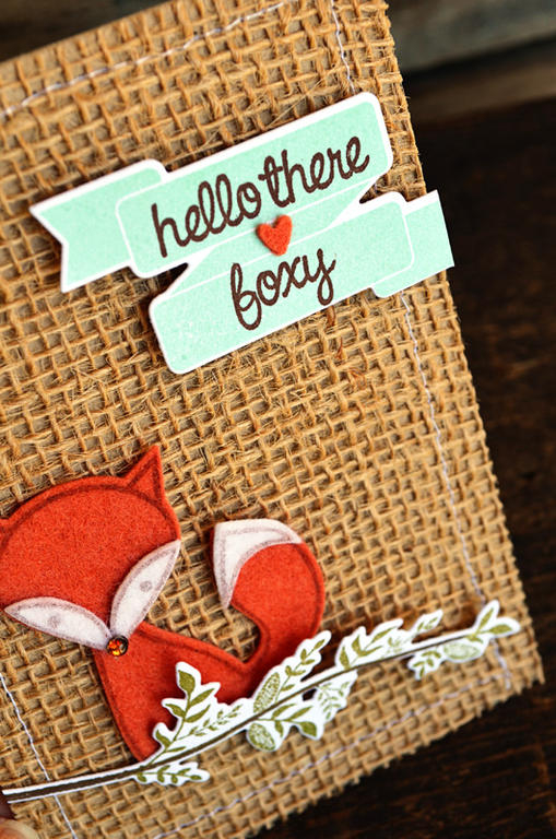 {Hello Foxy} card <br />
<br />
Stamps - Hello Foxy, Bountiful Banners, Birds &amp; Blooms<br...