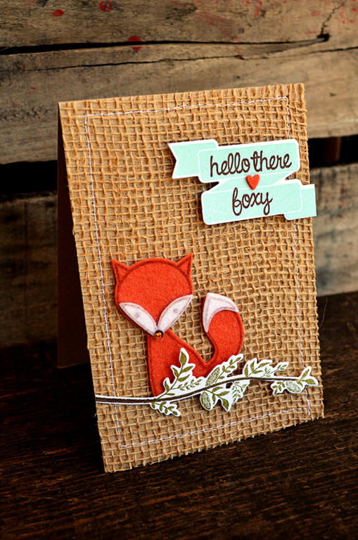 {Hello Foxy} card <br />
<br />
Stamps - Hello Foxy, Bountiful Banners, Birds &amp; Blooms<br...