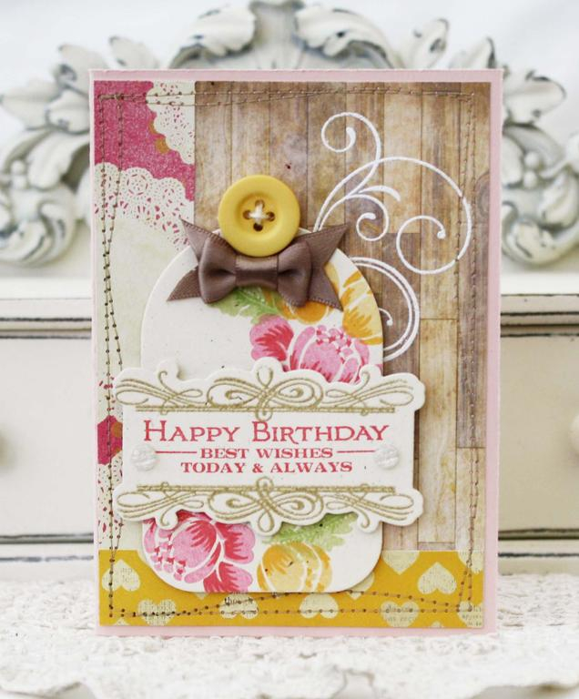 Papertrey Ink Supplies Used:<br />
Stamps:<br />
Boutique Borders:  Birthday, Rosie Posie Step...