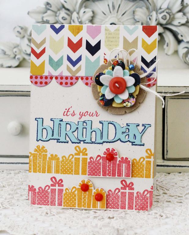 Papertrey Ink Supplies Used:<br />
Stamps:<br />
Wonderful Words - Birthday<br />
Background...