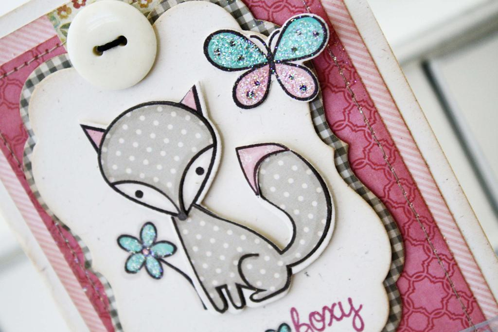 Papertrey Ink Supplies Used:<br />
Stamps:<br />
Hello Foxy<br />
Ink:<br />
Smokey Shadow...