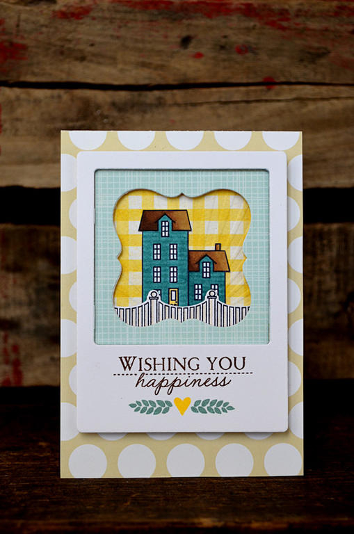 {Wishing You Happiness} card <br />
<br />
Stamps - Spring Hills, Mini Blooms, Boards &amp;...