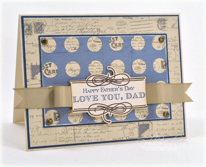 Stamps: Boutique Basics: Father<br />
Cardstock: Enchanted Evening, Vintage Cream<br />
Ink:...