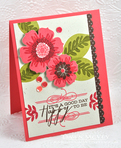 Paper: rustic cream, berry sorbet, dark chocolate pattern pack<br />
Stamps: Boutique Borders:...