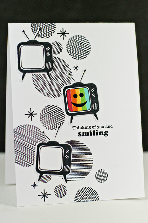 Stamps: Polka Dot Parade #3, Sketched Shapes, Birthday Bash Sentiments, and Hello, Friend<br />...