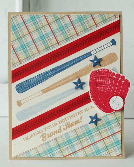 Stamps:  7th Inning Stretch, Sketched Shapes<br />
Ink:  Pure Poppy, Enchanted Evening, Classic...