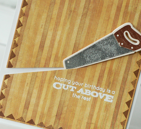 Stamps:  Handy Hardware, Sketched Shapes<br />
Ink:  Dark Chocolate, Versarmark<br />...