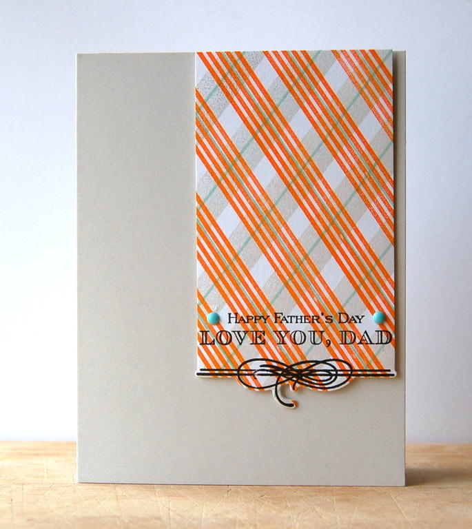 Cardstock: white, soft stone<br />
Stamps: Boutique Borders: Father, Background Basics: Super...