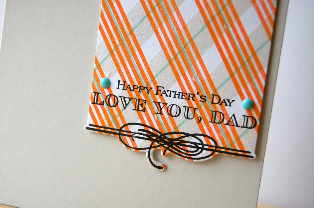 Cardstock: white, soft stone<br />
Stamps: Boutique Borders: Father, Background Basics: Super...