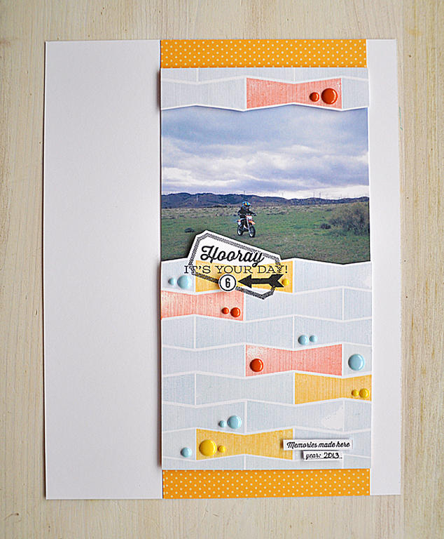 Stamps: Big Ticket Basics<br />
Ink: Melon Berry, Summer Sunrise, Spring Rain &amp; True...