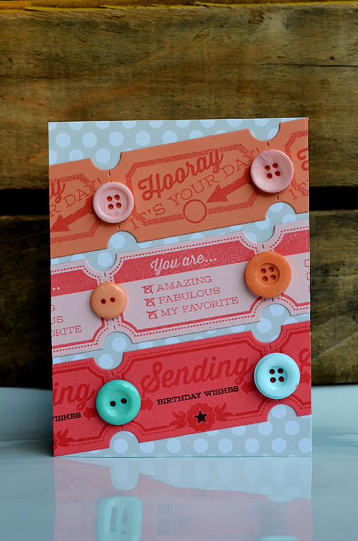 {Sending Birthday Wishes} card<br />
<br />
Stamps - Big Ticket Basics<br />
CS - Melon...