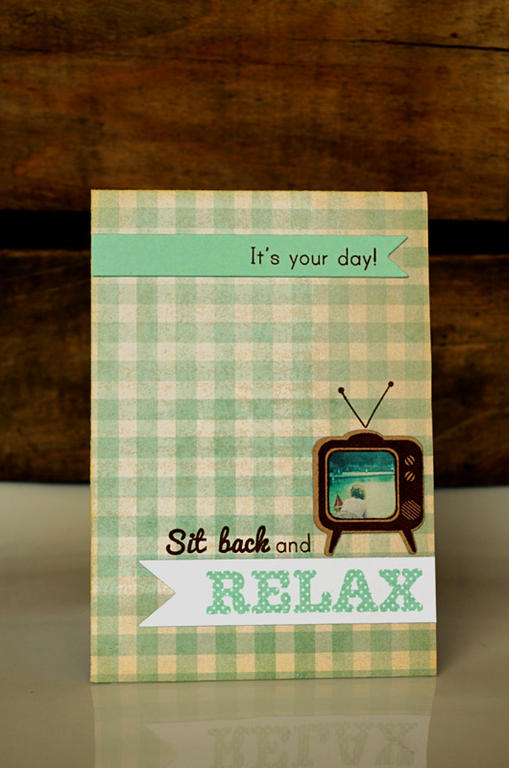 {Relax} card<br />
<br />
Stamps - Polka Dot Parade #3<br />
CS - Kraft, White<br />
Paper -...