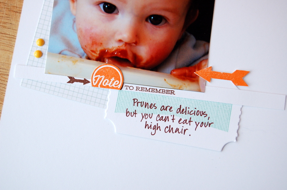 Cardstock: white<br />
Stamps: Big Ticket Basics<br />
Ink: aqua mist, orange zest, dark...