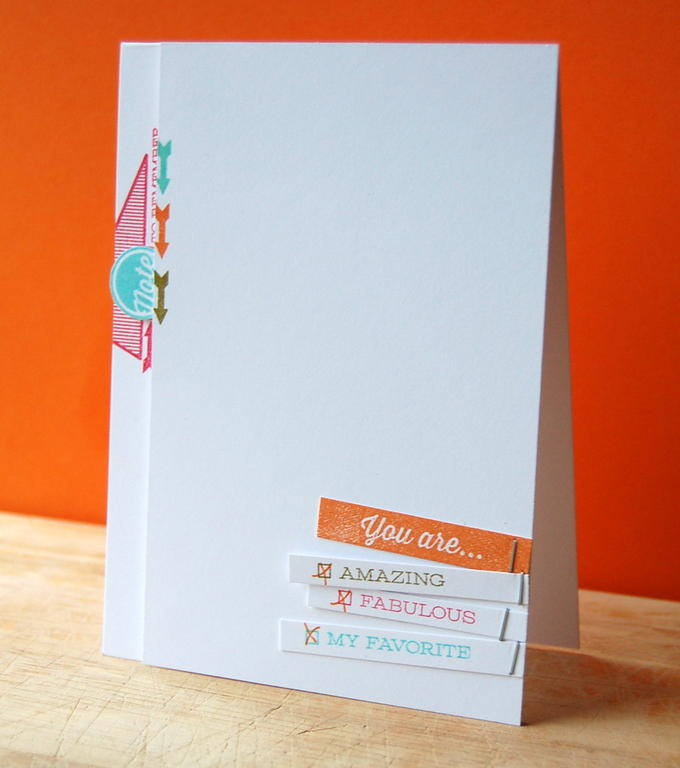 Cardstock: white<br />
Stamps: Big Ticket Basics<br />
Ink: aqua mist, canyon clay, ripe...