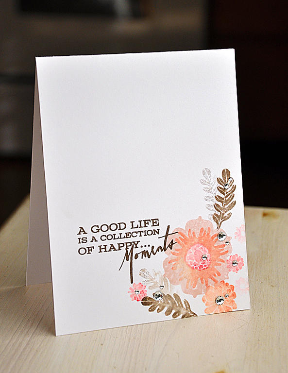 Stamps: Happiness In Bloom<br />
Ink: Dark Chocolate, Sweet Blush, Melon Berry &amp; Berry...