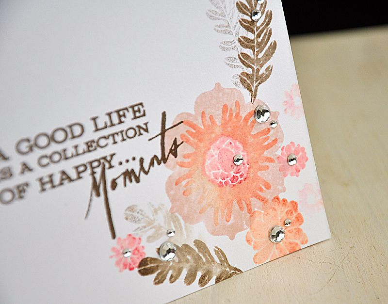 Stamps: Happiness In Bloom<br />
Ink: Dark Chocolate, Sweet Blush, Melon Berry &amp; Berry...