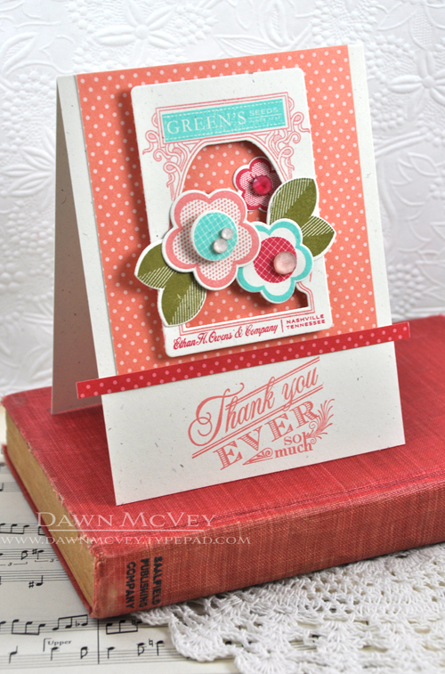 Paper: rustic cream, melon berry pattern pack, pure poppy pattern pack<br />
Stamps: Ruby Rose,...