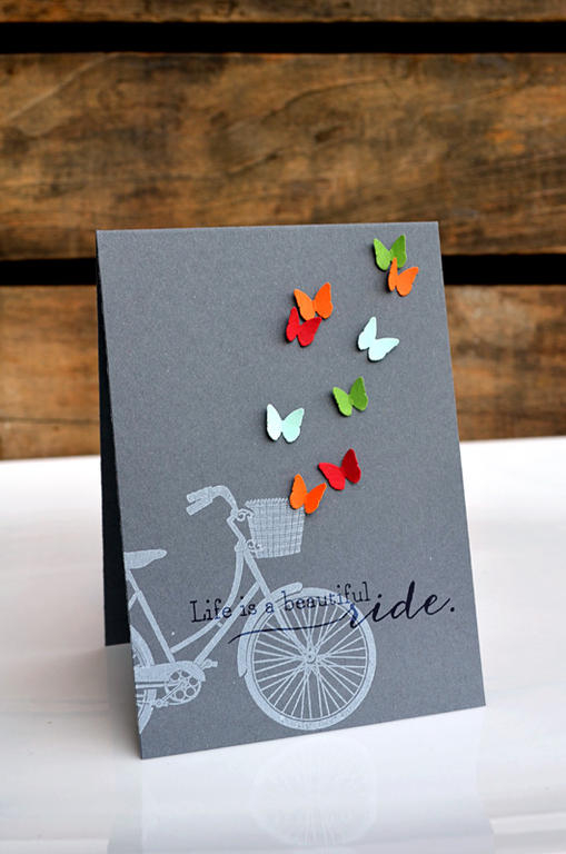 {Beautiful Ride} card <br />
<br />
Stamps - Pedal Pusher<br />
CS - Smokey Shadow, Aqua...