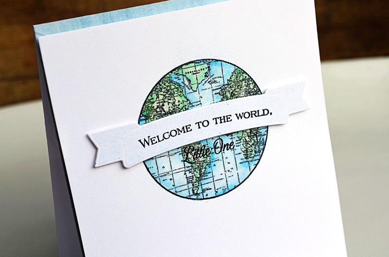 {Welcome to the World} card <br />
<br />
Stamps - Boutique Borders: Baby, Bountiful...