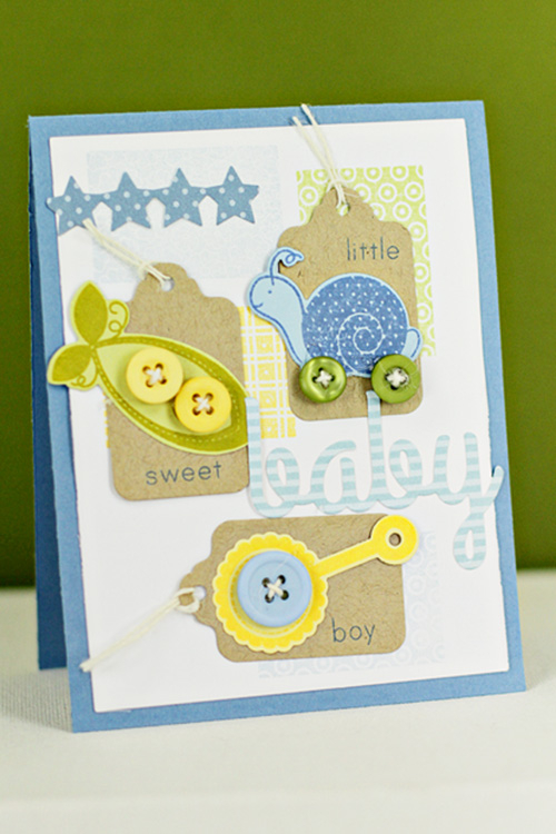 Stamps: Wonderful Words: Baby, Strawberry Patch, Baby Button Bits<br />
Dies: Baby Button Bits,...
