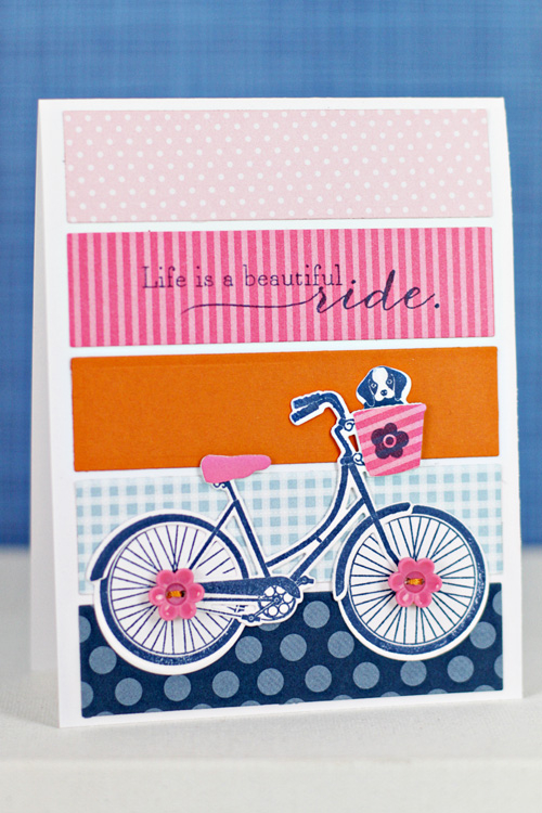 Stamps: Pedal Pusher, Green Thumb<br />
Ink: Enchanted Evening<br />
Patterned Paper...