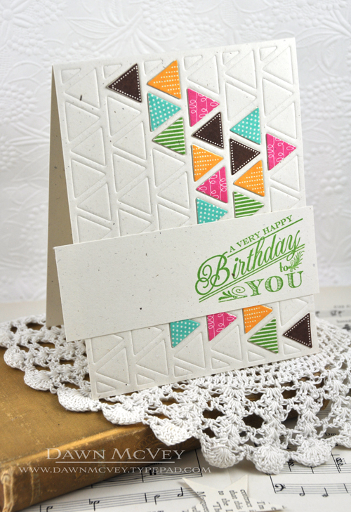 Paper: rustic cream<br />
Stamps: Tiny Triangles, Ruby Rose<br />
Ink: dark chocolate, new...