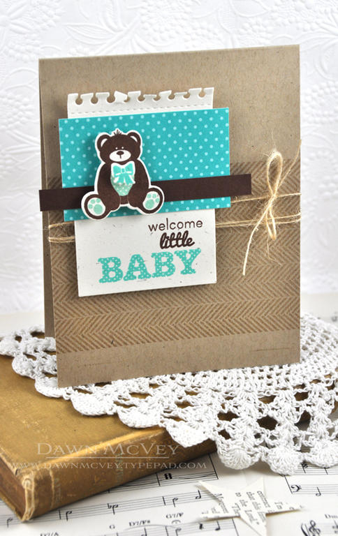 Paper: rustic cream, kraft, dark chocolate, hawaiian shores pattern pack<br />
Stamps: Polka...