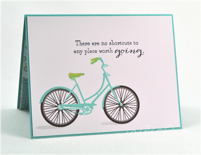 Stamps: Pedal Pusher<br />
Ink: True Black, Hawaiian Shores, Limeade Ice<br />
Cardstock:...