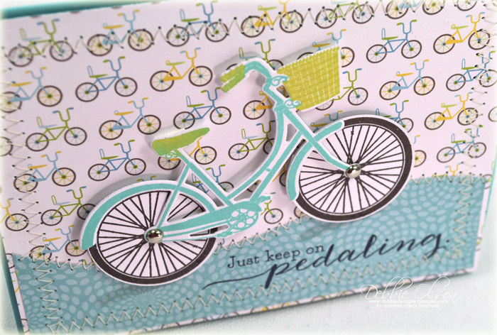 Stamps: Pedal Pusher<br />
Ink: True Black, Hawaiian Shores, Limeade Ice<br />
Cardstock:...