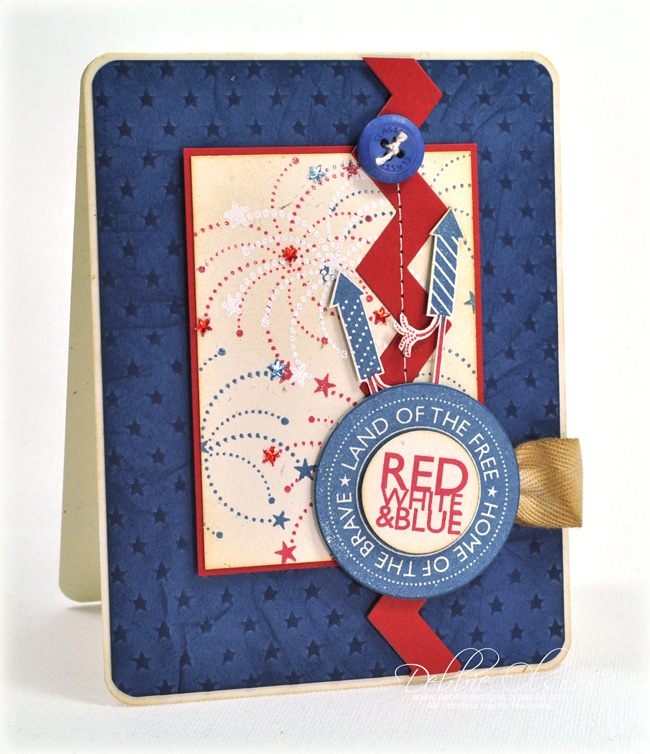 Stamps: Red White &amp; Blue<br />
Cardstock: Vintage Cream, Enchanted Evening, Pure Poppy<br...