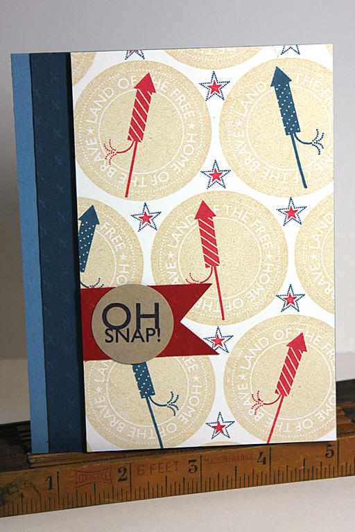 size: 4 1/4&quot; x 5 1/2&quot;<br />
<br />
stamps: Red, White &amp; Blue<br />
<br />
ink:...